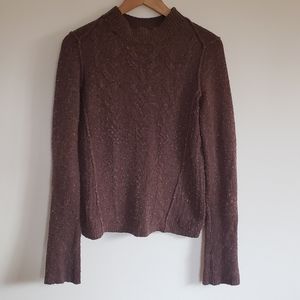 Free People Earth tone Cable Sweater